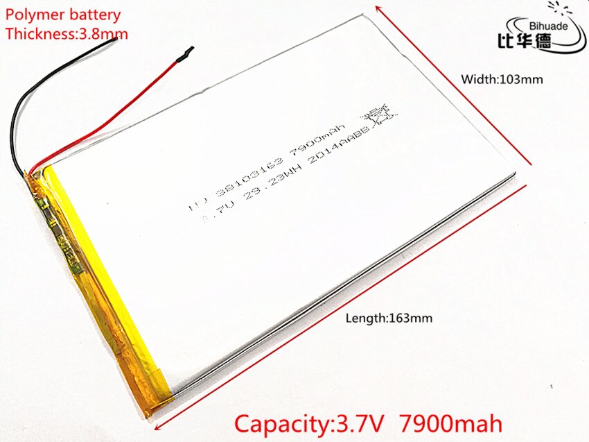 Grote Capaciteit 3.7V 7900 Mah 38103163 Elke Tablet Universele Oplaadbare Lithium Batterijen