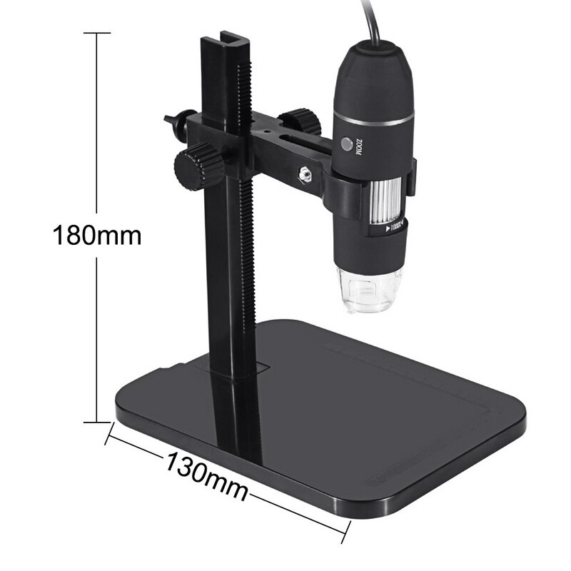 USB Digital Microscope 1000X 800X 8 LED Electronic 2MP Microscope Endoscope Zoom Camera Magnifier+ Lift Stand: Default Title