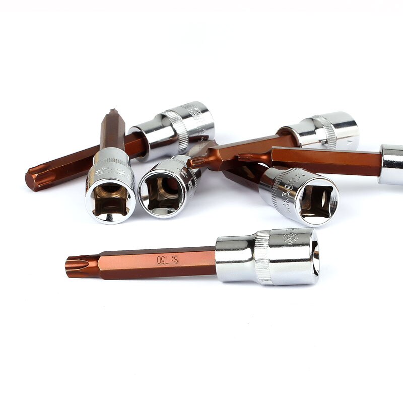 1/2 torx-terähylsyä 1 kpl  s2 tähtiteräsovitin momenttiavaimelle räikkähylsy-avain  t20 t25 t27 t30 t40 t50 t55