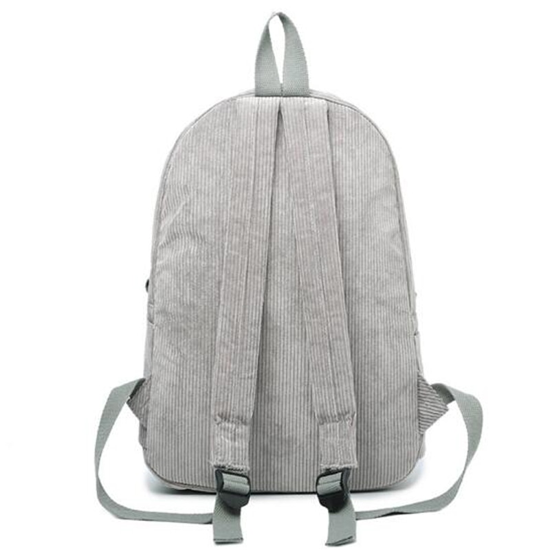 Kvinder rygsæk corduroy skole rygsække til teenagepiger skoletaske stribet rygsæk rejsetasker soulder taske mochila