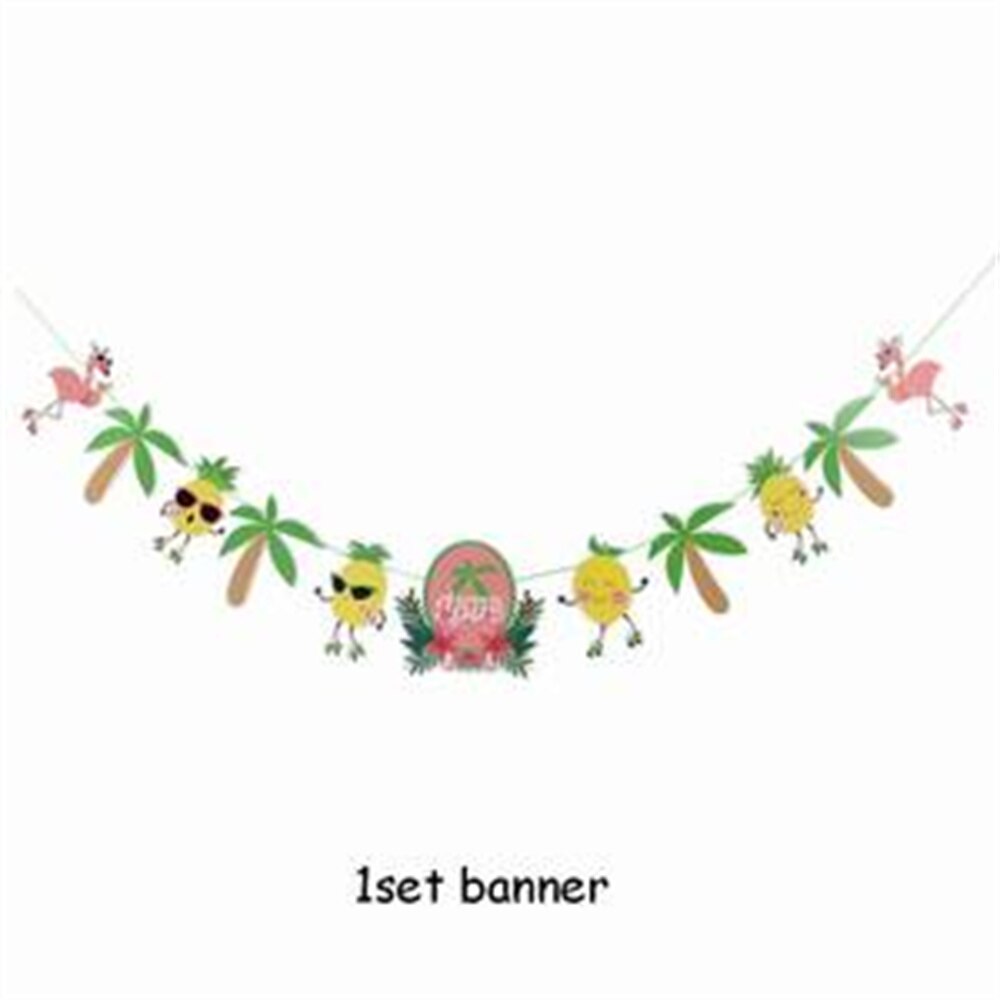 Hawaii Party Luau Flamingo Party Decorations Pineapple Summer Tropical Party Supplies Hawaiian Birthday Party Decor: style 4