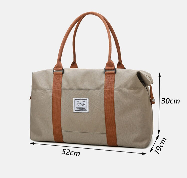 WaterProof Waxed Canvas Leather Men Travel Bag Hand Luggage Bag Carry On Large Tote Vintage Men Duffle Weekend Bag Big Overnight: Khaki