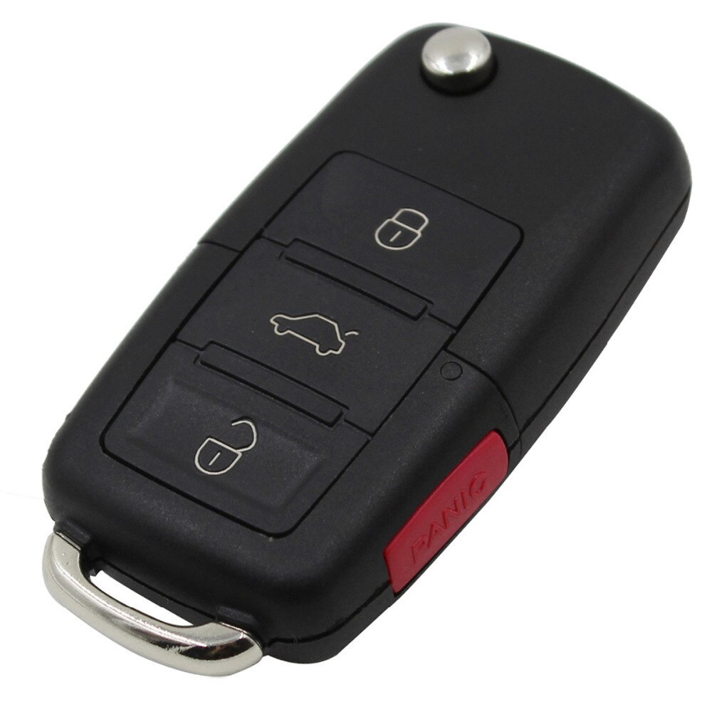 4 Knop Vouwen Auto Flip Remote Key Vervanging Case Fob Shell Voor Vw Volkswagen Golf 4 5 6 Vw Auto sleutel
