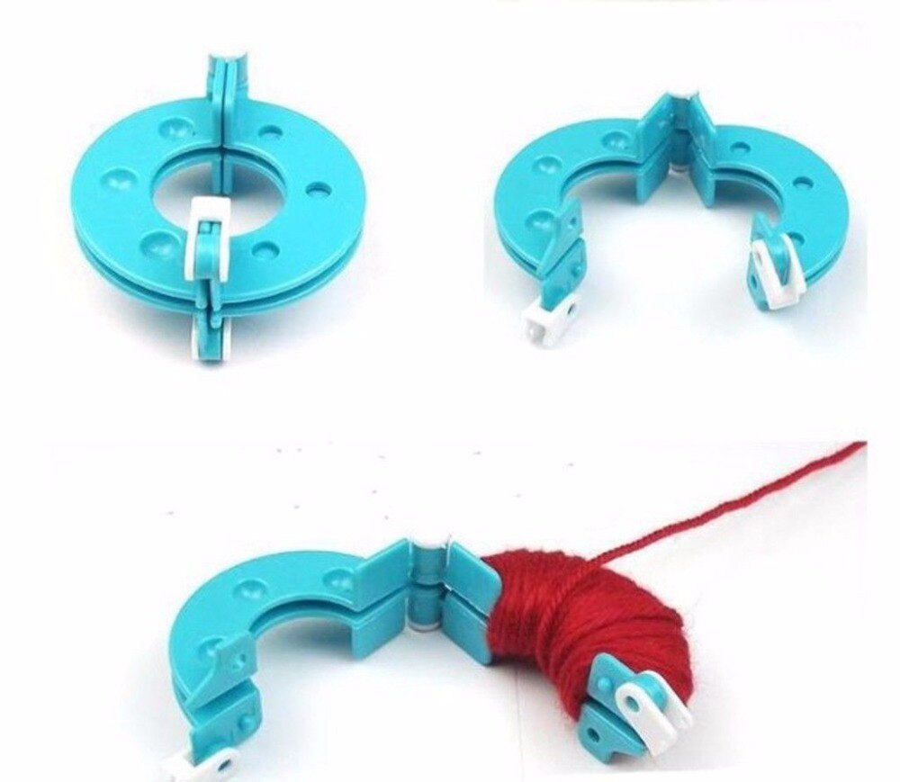 Hækle pompon maker pom poms bobble maker kit håndværk fuzz ball værktøj 4 størrelser
