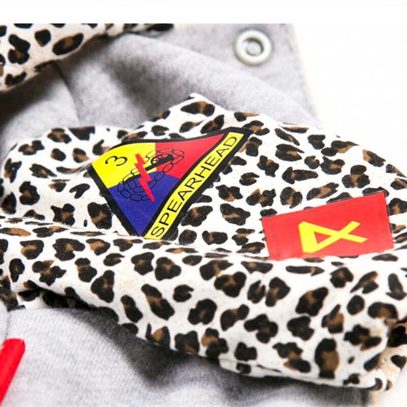 Ropa para mascotas para perros Yorkshire Chihuahua, mono cálido de invierno, chaqueta con capucha, mono con estampado de leopardo