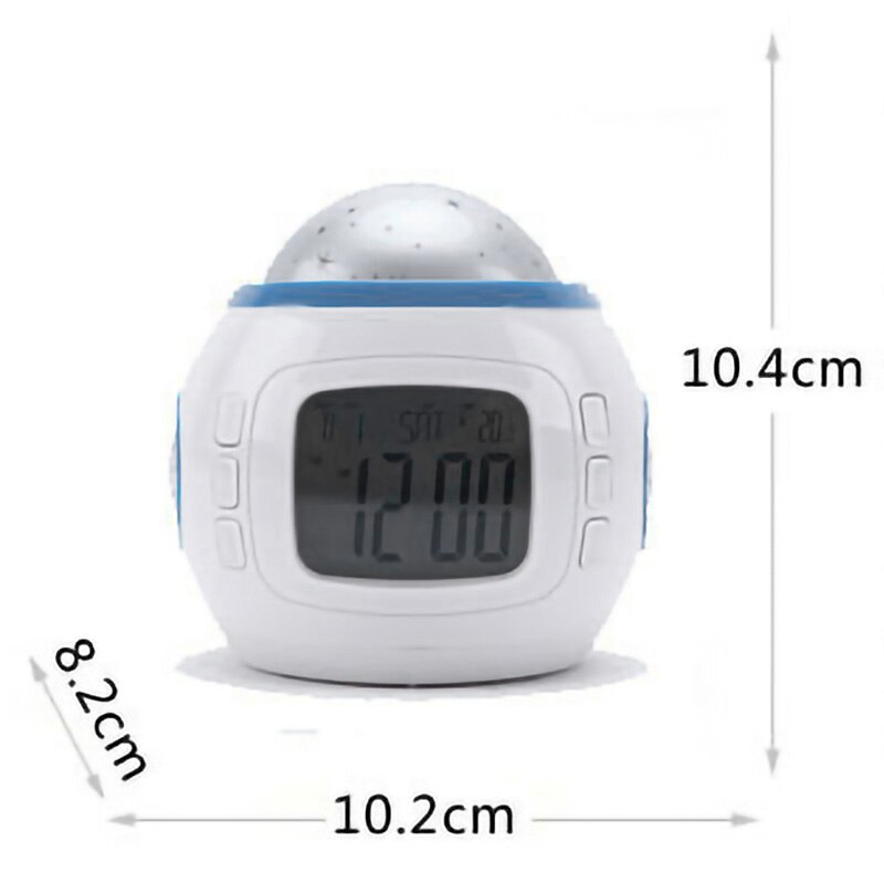 Muziek sterrenhemel projectie digitale led wekker kalender thermometer despertador voor kinderen