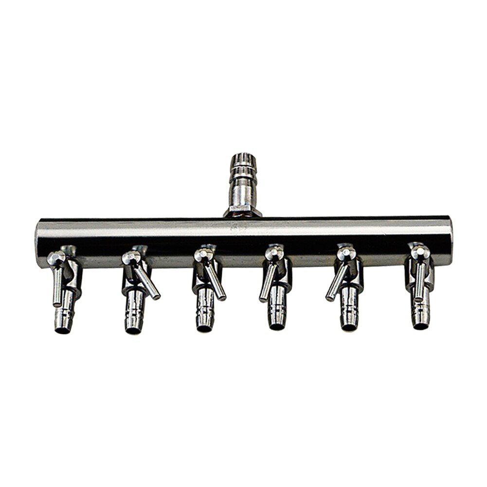 6 holes 4mm stainless steel fish tank air control valve air splitter oxygen distributor fish tank water tank air pump splitter