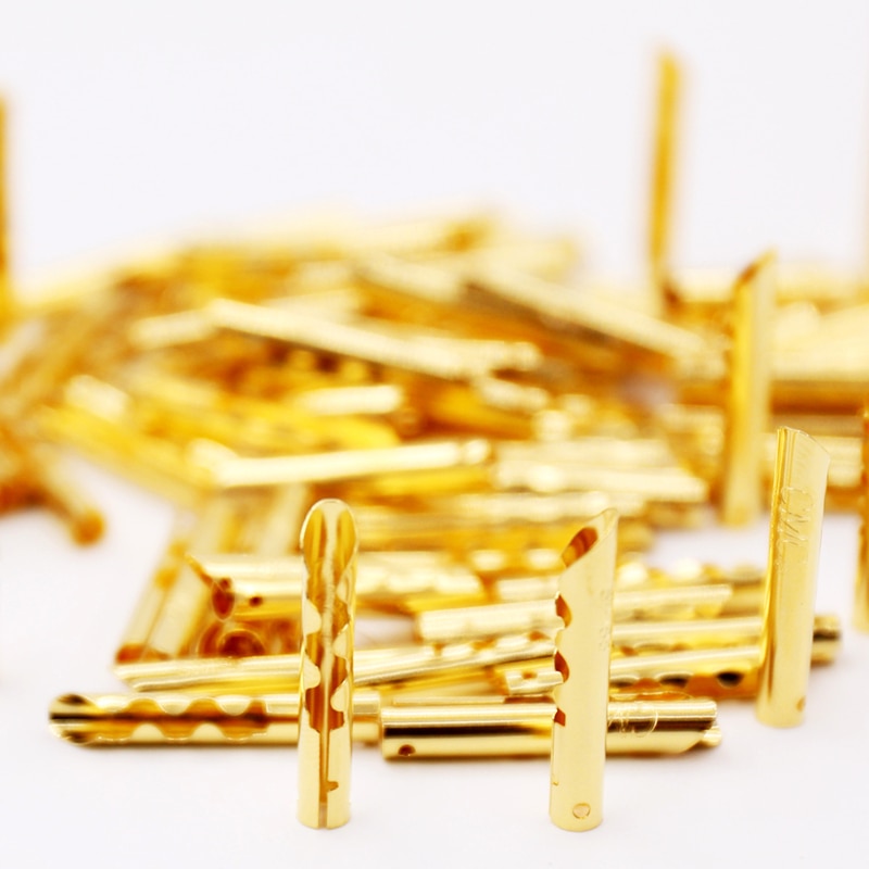 Bronze copper 24K gold plated BFA 4mm Z-Type Banana Plugs