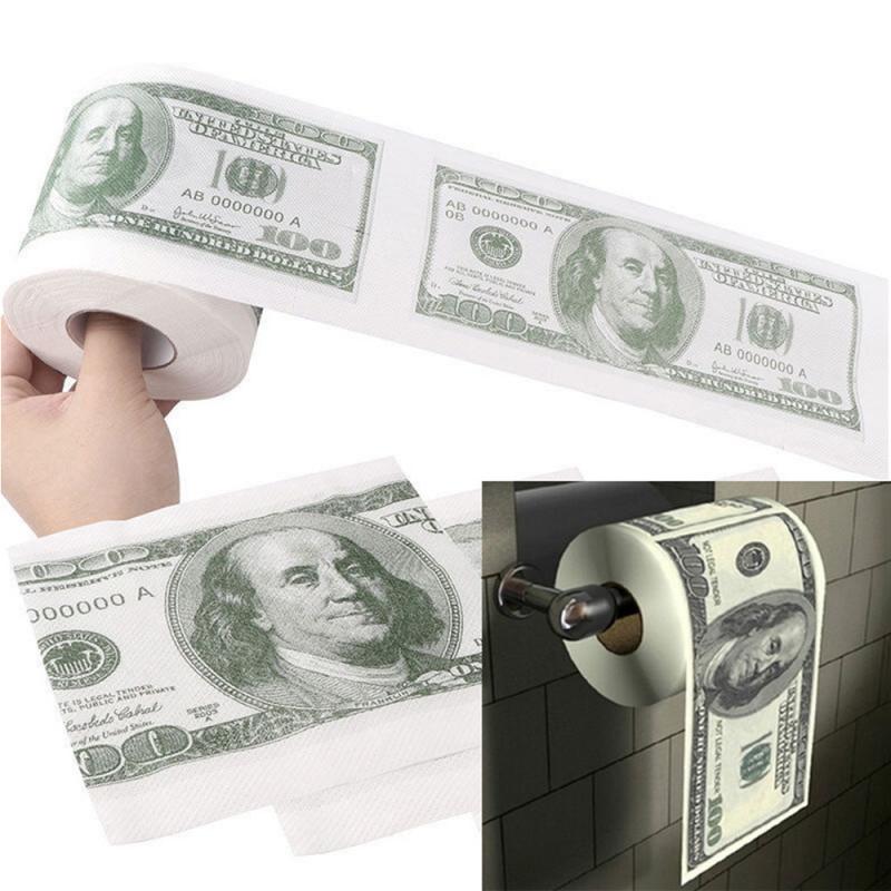 Thuis Bad Papier Bad Toilet Roll Paper Toiletpapier $100 Dollar Toiletpapier Wc Roll Tissue Roll 2Ply Papier handdoeken Tissue