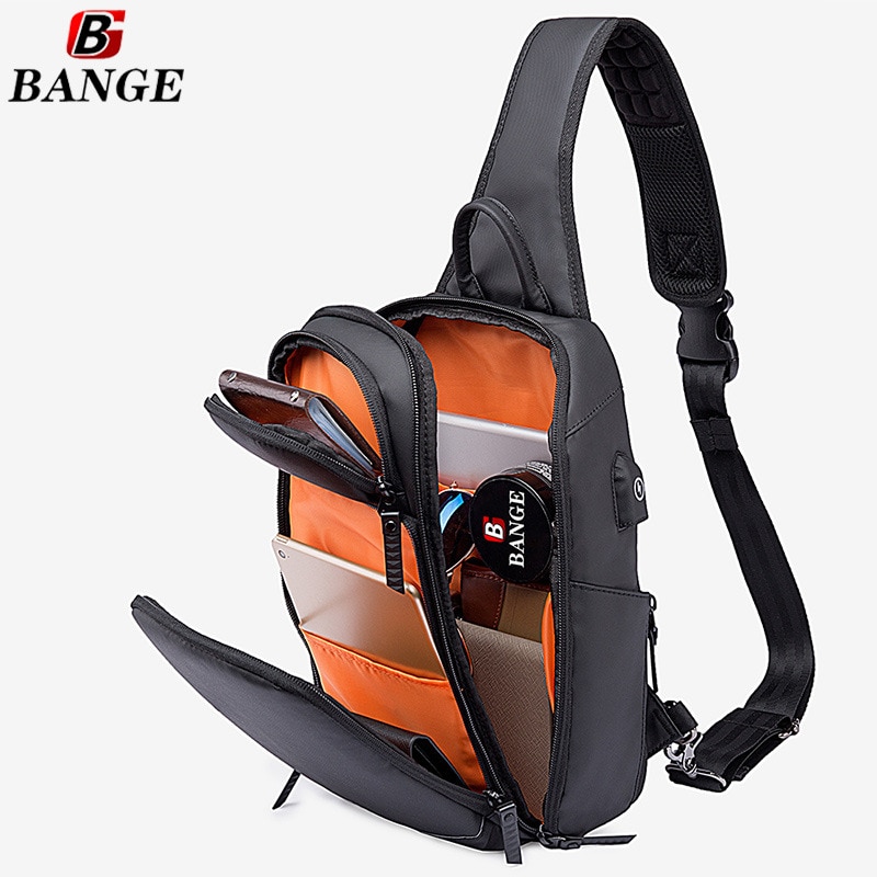 Men Sports Shoulder Bag for 9.7inch IPad Cross Body Bags Breathable Chest Pack Waterproof Messenger Women Male Sling Casual Bag