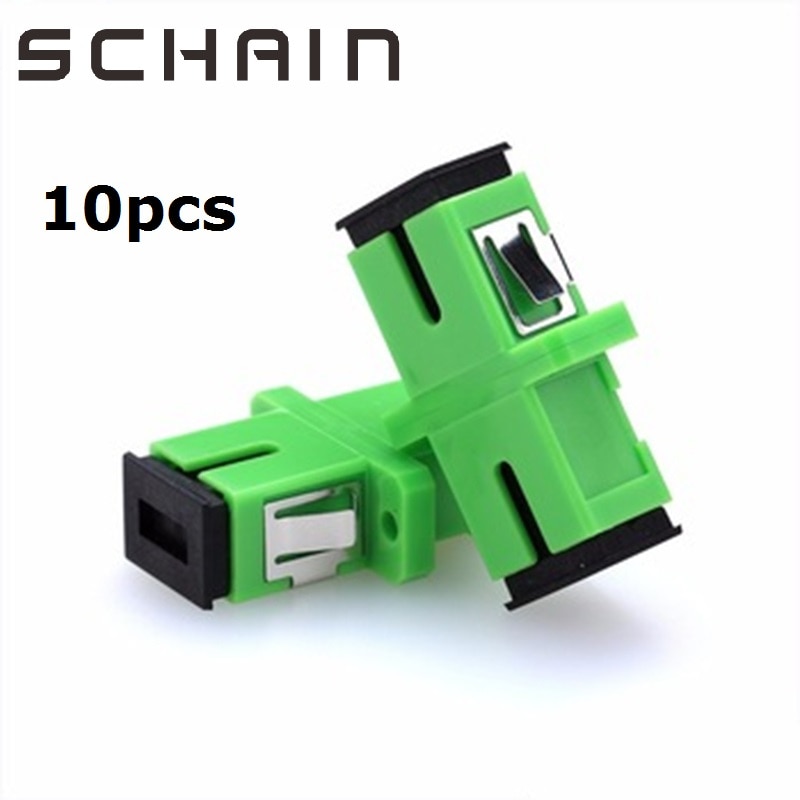 10 Adaptador pc SC APC SM Conector De Fibra Óptica SC Flange Acoplador Óptico SC Simplex Adaptador de Fibra Óptica Ftth SC Acoplador