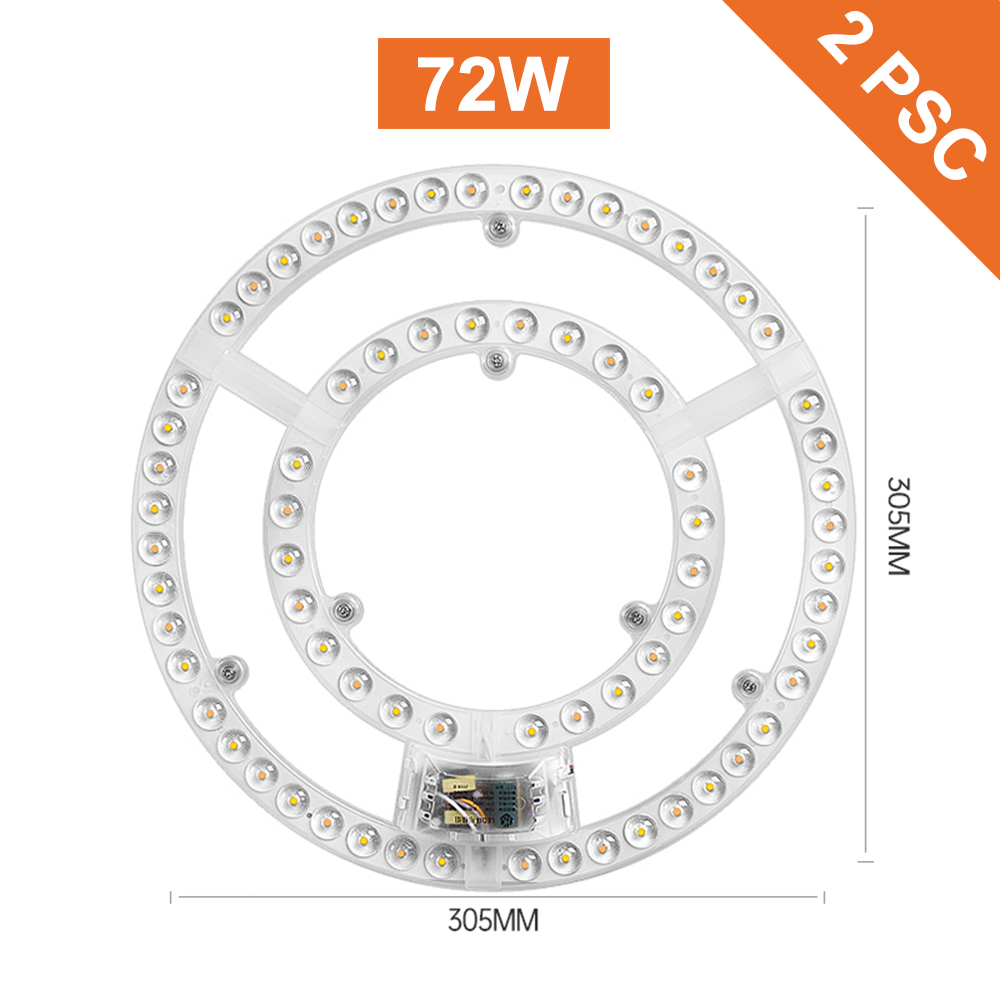 Modulo plafoniera a portato 220v 12w 18W 24W 36W 48W 72W Pannello portato Luce di ricambio Ventilatore a soffitto Lampada da parete Modulo rotondo: Di Colore Giallo chiaro / 1w