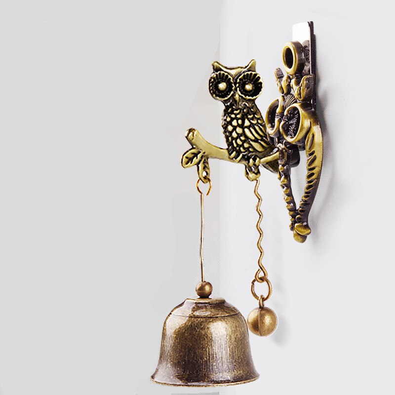 Timbre de Metal de Animal nostálgico, diario, carillones de viento, decoración de pared del hogar, campana de hierro