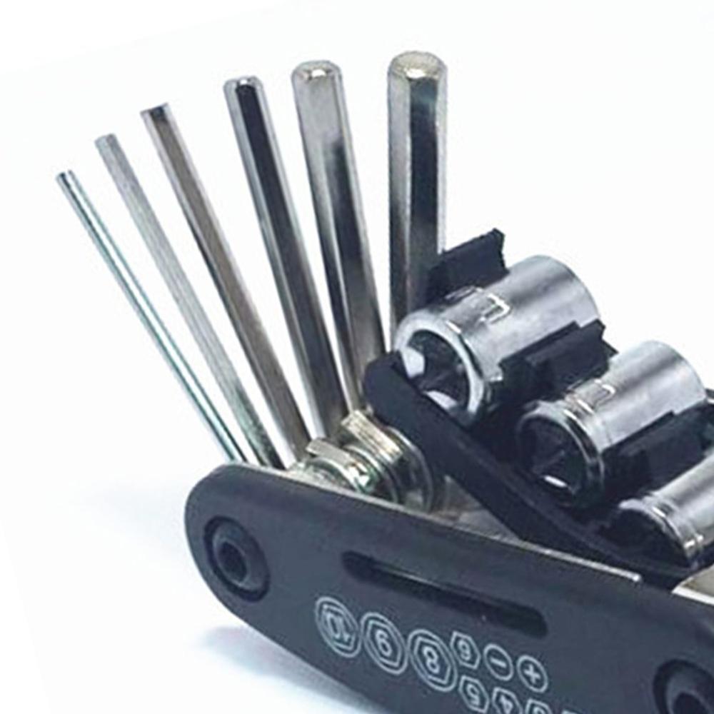 Bicycle Bike Tools Repairing Set 15 In 1 Multifunction Bike Repair Kit Cycle Wrench Screwdriver Chain Carbon Steel Bicycle Tool