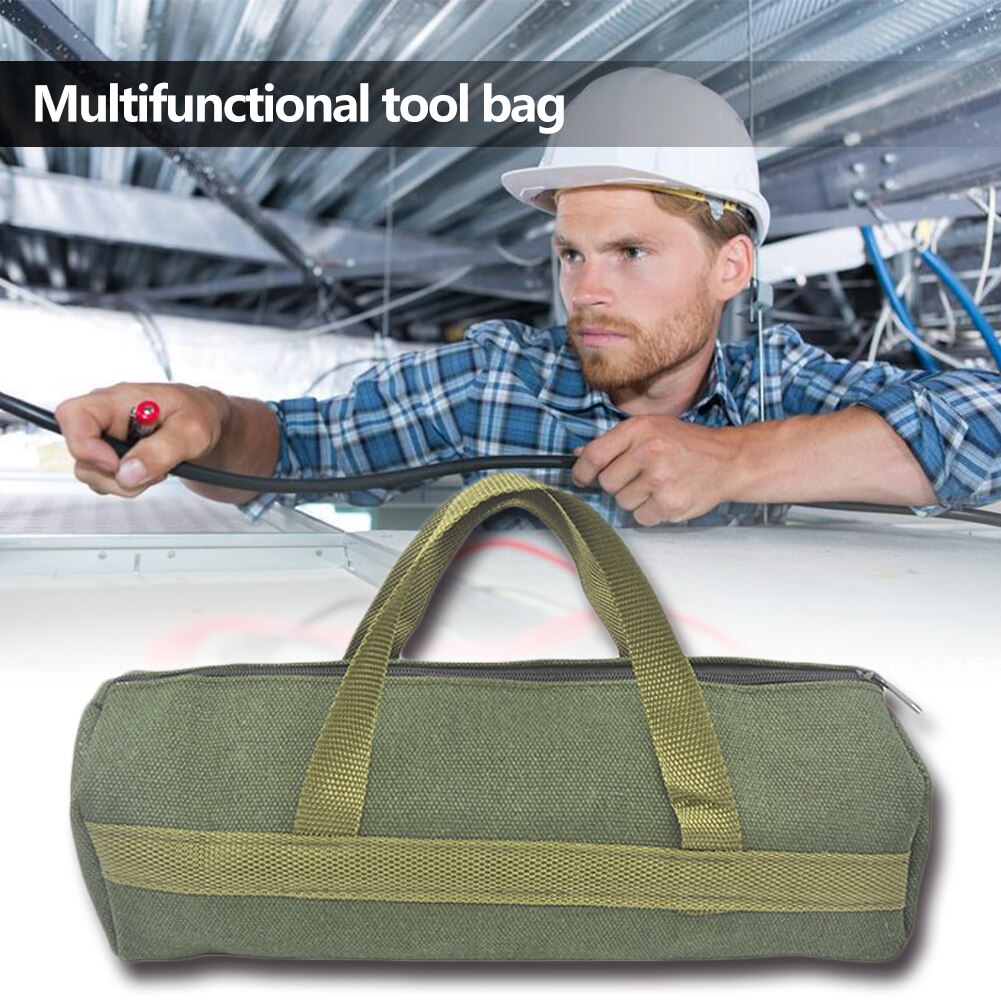 Practical Canvas Portable Tool kit Wrench Storage Tool Bag Convenient Classic Texture Screwdrivers Organizer Pouch Bag