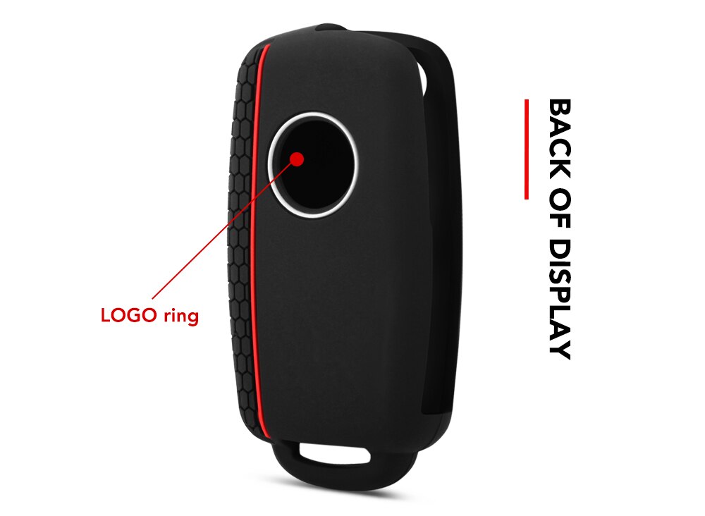 Funda de silicona para llave de coche, carcasa de mando a distancia sin llave para VW, Golf, POLO, Bora, Seat Leon, Toledo, Altea, Ibiza, Skoda