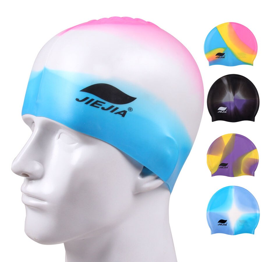 Unisex adult swim cap waterproof silicone swimming pool hart High elasticity