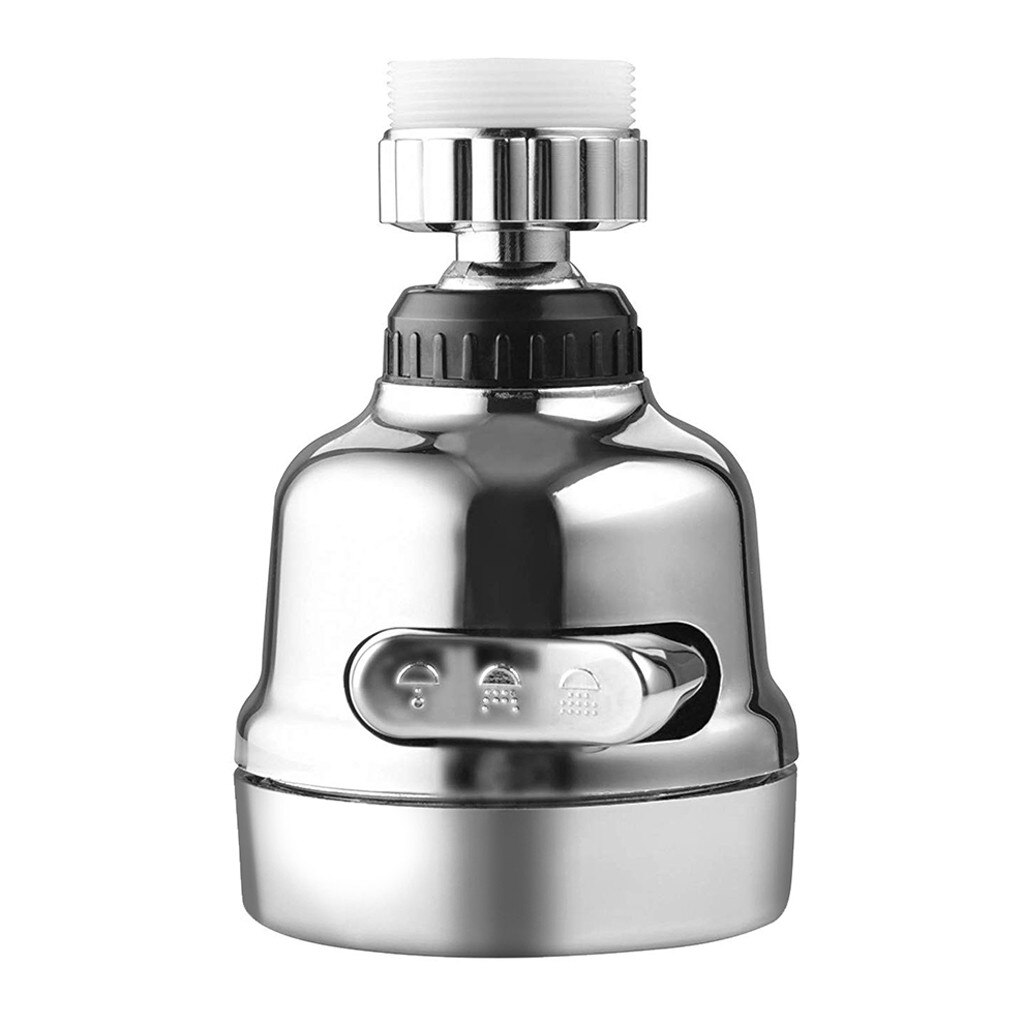 Aireador de 3 modos para grifo, filtro de ahorro de agua, boquilla de Pulverizador de alta presión, aireador Flexible giratorio de 360 grados, grifo del difusor, aireadores: C