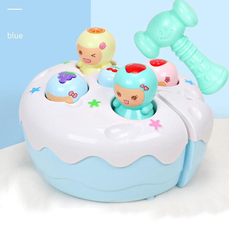 Jouet pour bébé de 13 à 24 mois, gâteau, d&#39;anniversaire, pour enfant fille et garçon de 1 an, jeu éducatif de comptage, de musique: Blue
