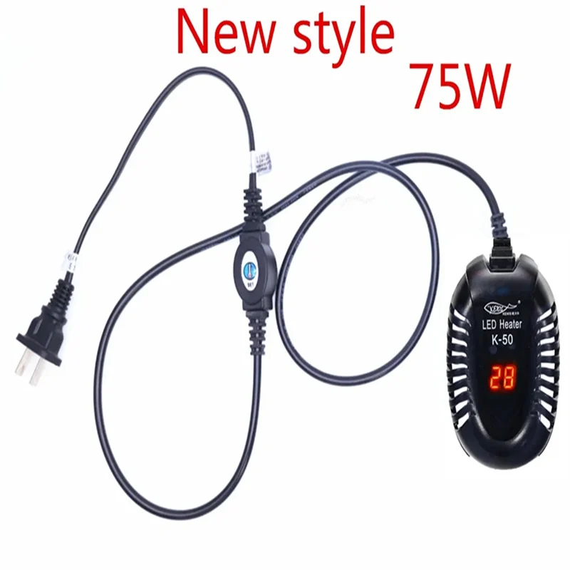 mini grzałka akwariowa grzałka robić akwarium termostat regulowana temperatura 25w 50w 100w grzałka dla żółwia bezpieczna grzałka robić zbiornika ﻿: Różowy