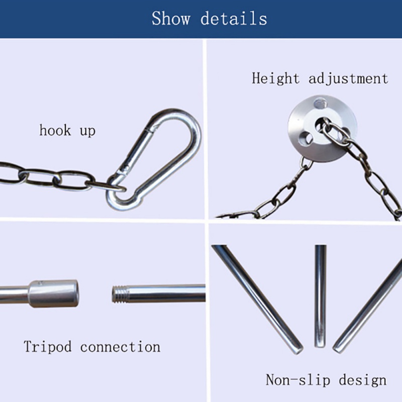 Outdoor camping equipment Fire Triangle Bracket Picnic BBQ Cooking Tripod Pot Hanging Camping Stove Grill Stand Holder