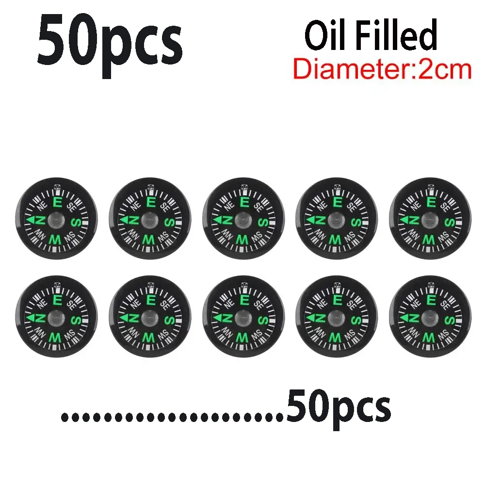 Oil Filled Mini Compass For Outdoor Handheld Accurate Compass Survival Compasses Button Practical Guider Adventure Tools: light green