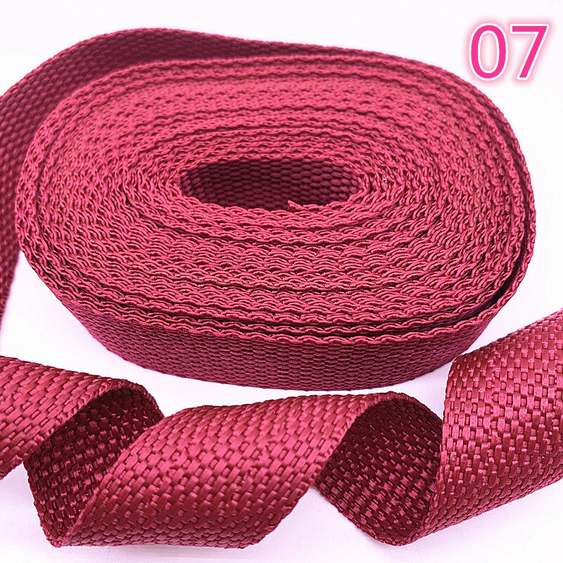 DIY 3 Yards Length 1 Inch (25mm) Width Nylon Webbing Strapping many Color: 07