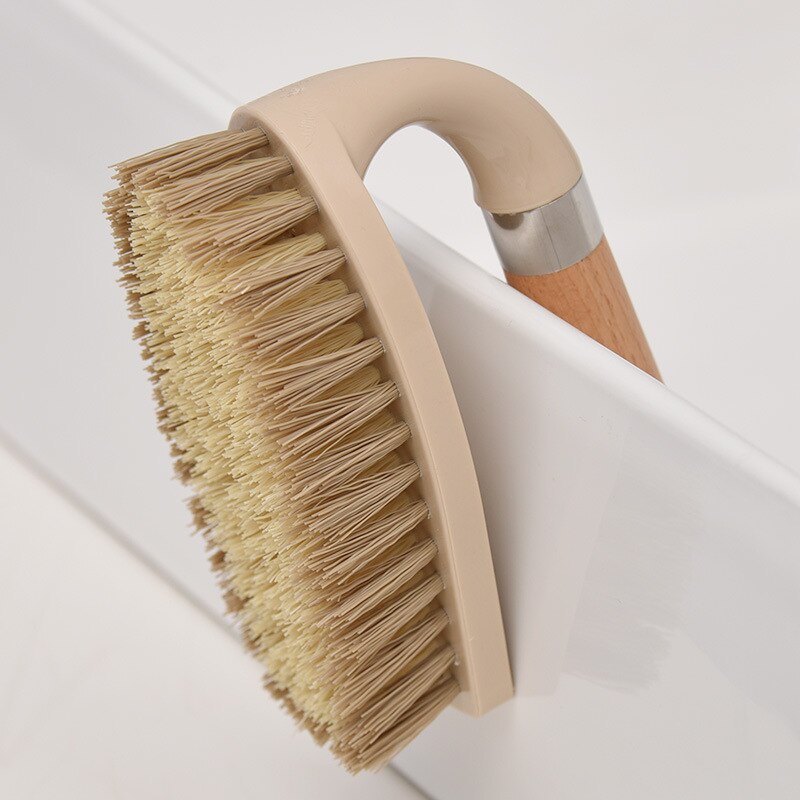 Wooden Cleaning Brush Multifunctional Log Color Shoe Washing Laundry Cleaning Brush Bathroom Floor Decontamination Brush
