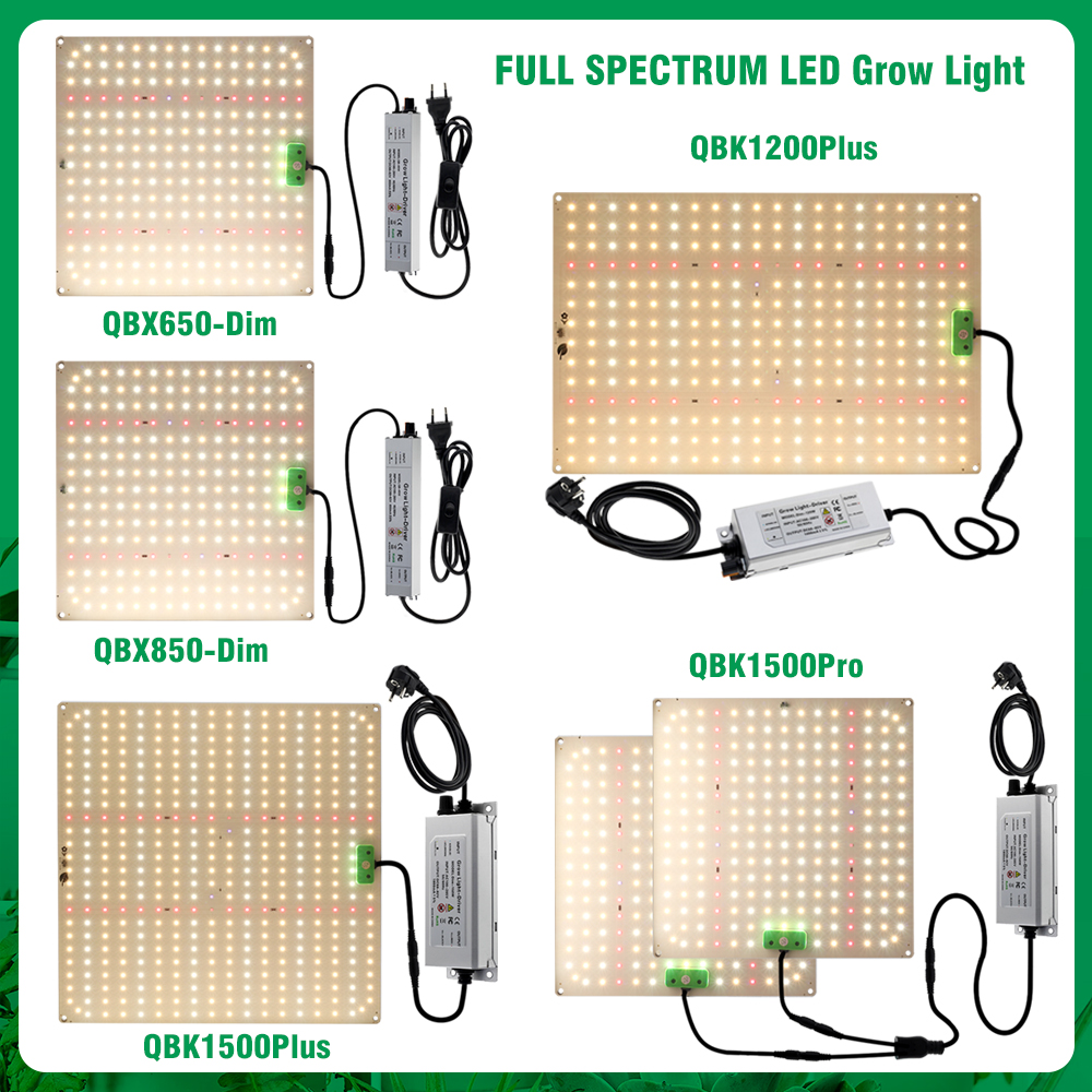 Luz LED de cultivo de espectro completo LM281B con espectro ajustable para iluminar plantas en diferentes etapas de hidroponía de invernadero
