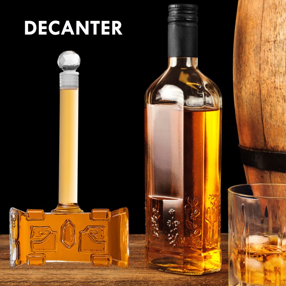 400Ml Hamer Vormige Rode Wijn Schenker Beluchter Bar Accessoires Champagne Brandy Wodka Bril Decanter Fles Voor Pub Familie