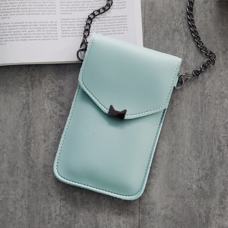 Sac pour téléphone portable Simple rétro pour femmes, sacoches à rabat Transparent, Mini sac à bandoulière mignon,: Blue