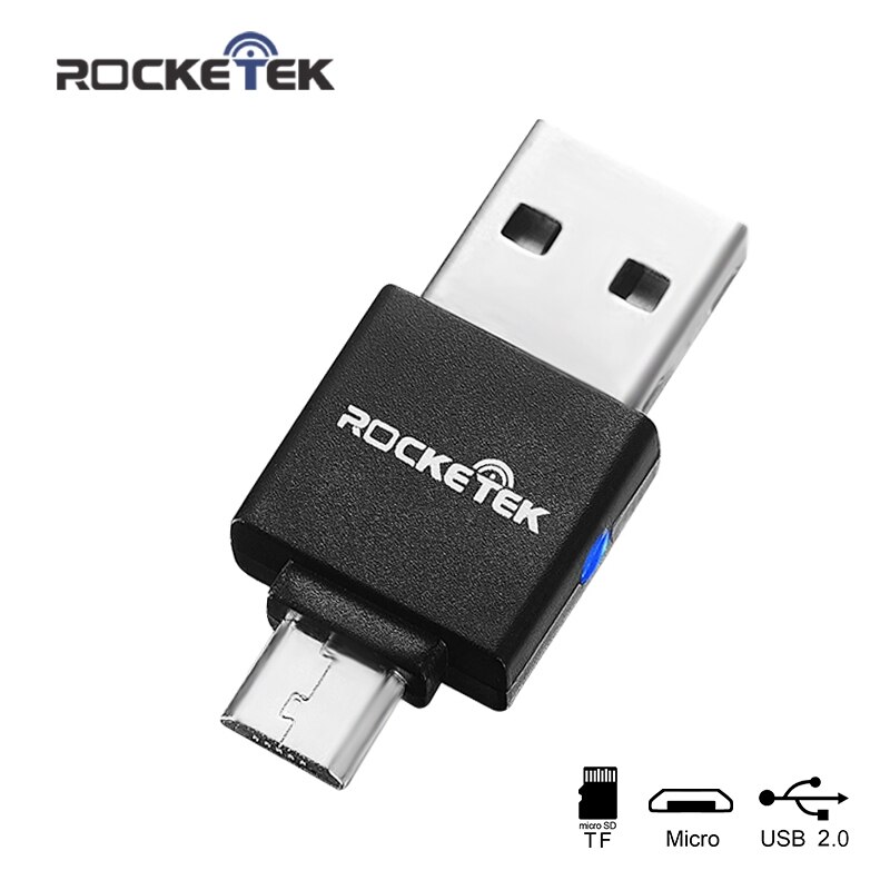 Rocketek Micro Usb 2.0 Multi Memory Otg Telefoon Kaartlezer Adapter Voor Tf Micro Sd Pc Computer Laptop Accessoires.