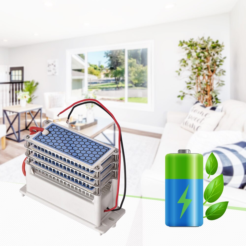 40g/h Ozone Generator Integrated Ceramic Ozone Plate Washable Air Purifier for Bathroom Kitchen Living Room Air Monitor