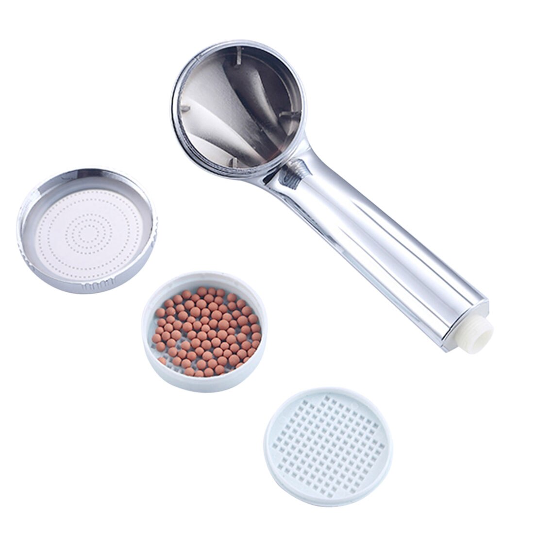 Bad bruser justerbar jetting brusehoved højtryksbesparende vand badeværelse anion filter bruser spa dyse brusehoved