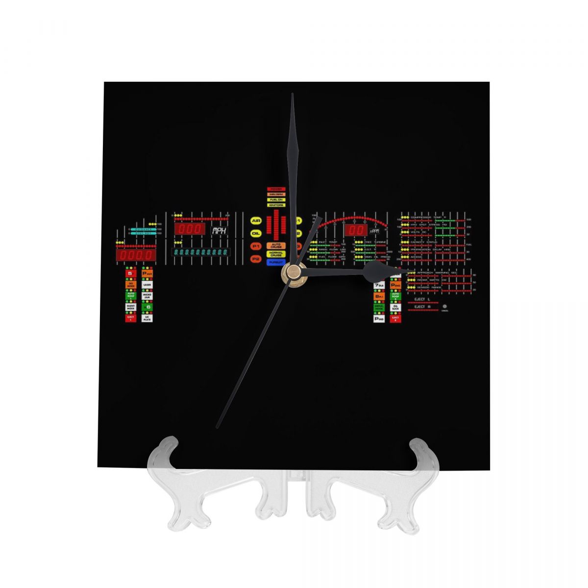 Knight Rider - KITT Dashboard Watches Wall Decor Room Wall Clock Wall Panel Loft Wall Clock Digital Table Clock: S