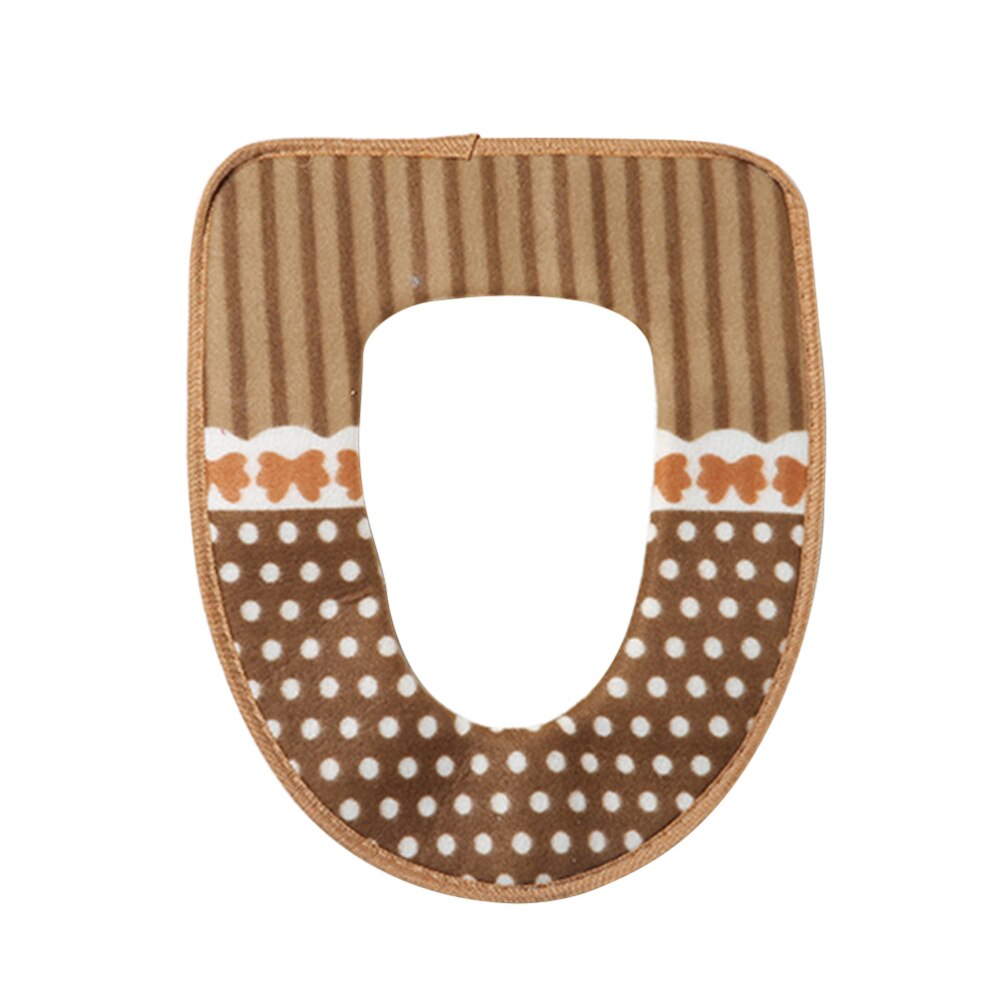 En Warm Toilet Seat Cover Wasbare Toilet Seat Pad Met Klittenband Zelfklevende Tapes (Rood): Coffee