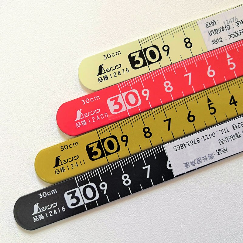 Penguin SHINWA Carpenter&#39;s Squares Curve Ruler 30*15cm Reverse Angle Scale 12400 12416 12411 12476