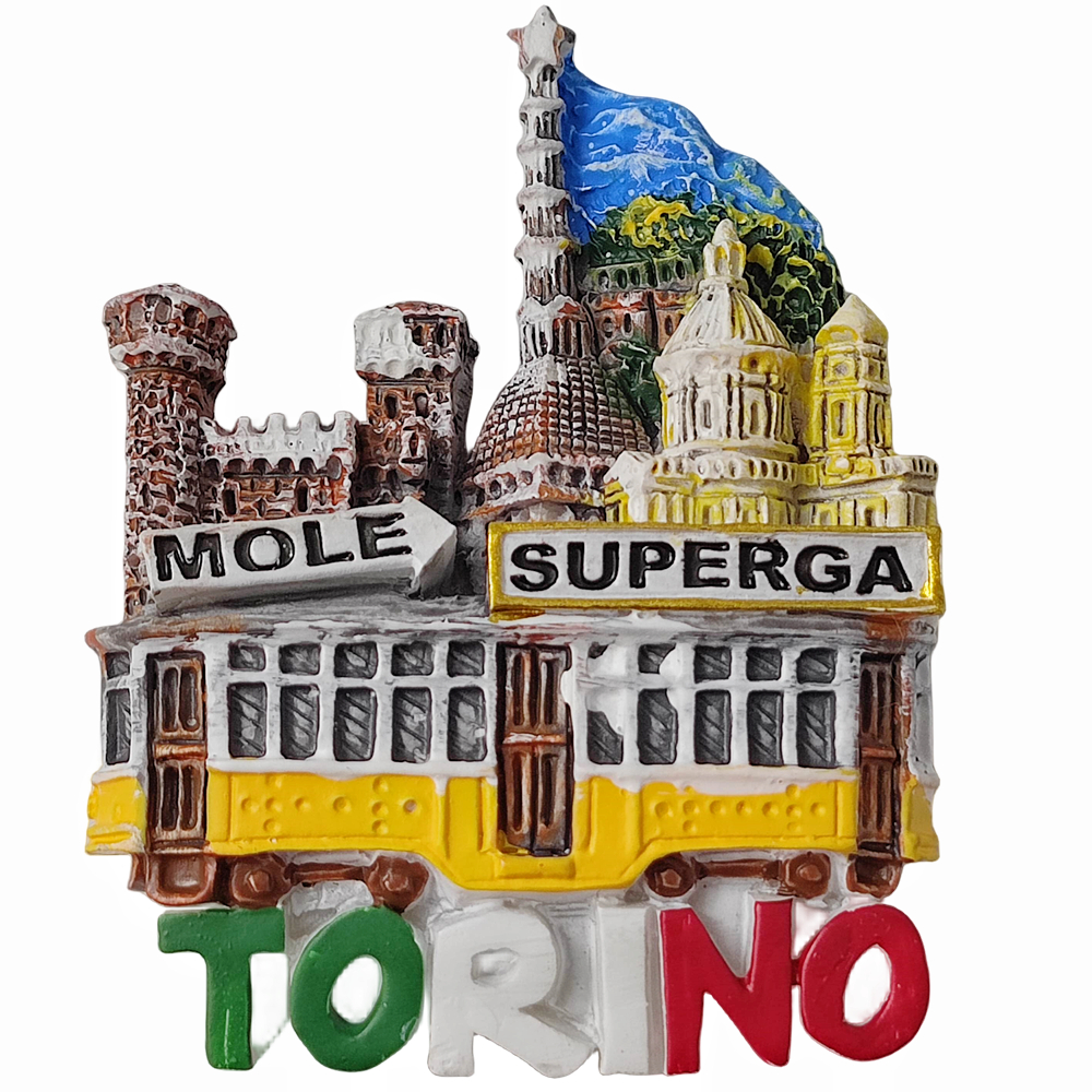 Torino Italy 3D Fridge Magnet Souvenir ,Resin Handmade Torino Refrigerator Magnet Home Decoration Collection