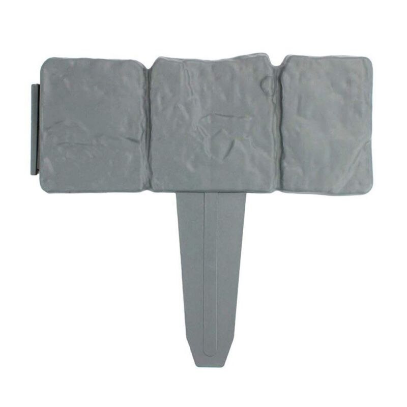 Durable PP Imitation Stone Fence Garden Simulation Fence Foldable Splicing Fence Garden Gardening Grass Courtyard Decoration