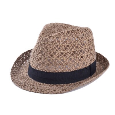 BINGYUANHAOXUAN Zomer Stijl volwassen Zonnehoed Strand Hoed Fedora Trilby Straw Zonnehoed Panama Hoed Gangster Cap Fit Voor Meisje Vrouwen: Default Title