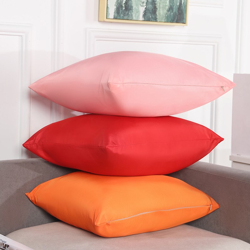 Federa per cuscino 45CM divano divano posteriore quadrato fodera per cuscino colore puro impermeabile semplice stile moderno fodera per cuscino multiuso