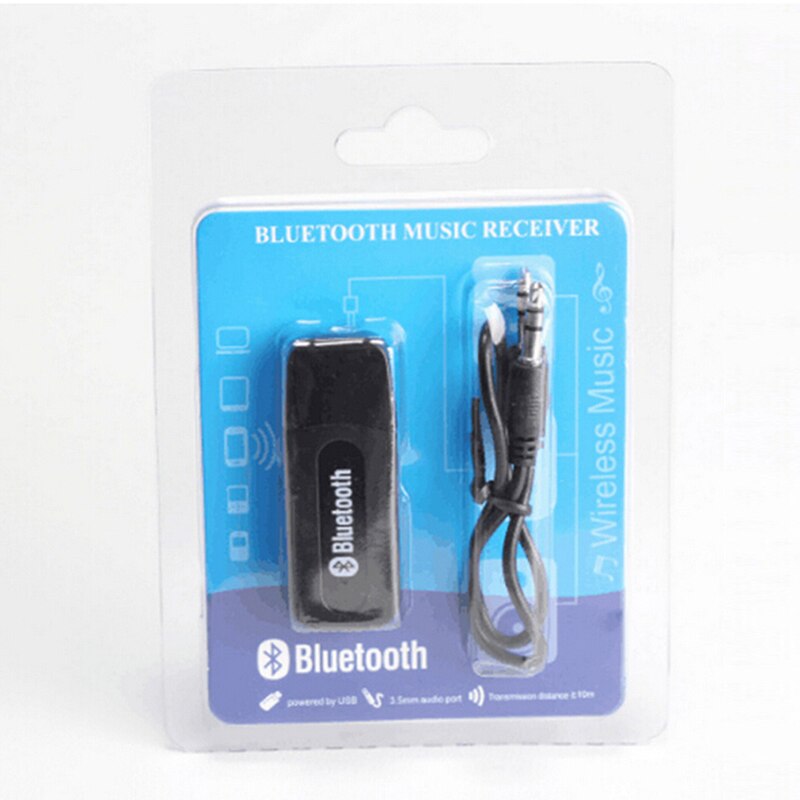 USB Bluetooth Aux Wireless Portable Mini Car Bluetooth Music Audio Receiver Adapter 3.5mm Stereo Audio for iPhone Android phones