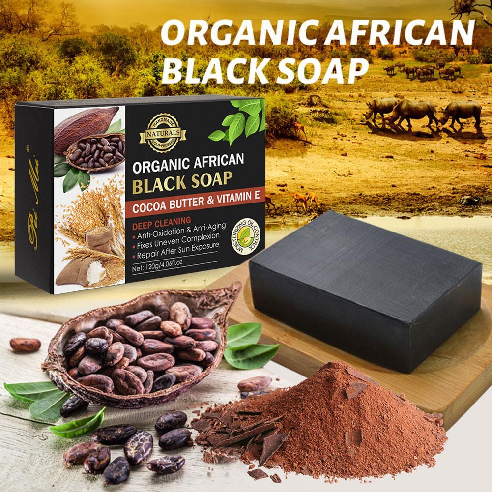 Jabón de bambú de turmalina Natural, jabón negro de turmalina de 50g, carbón de Jabón tradicional de hierbas para acné, energía y acné, K8I6 Ac, 1 unidad