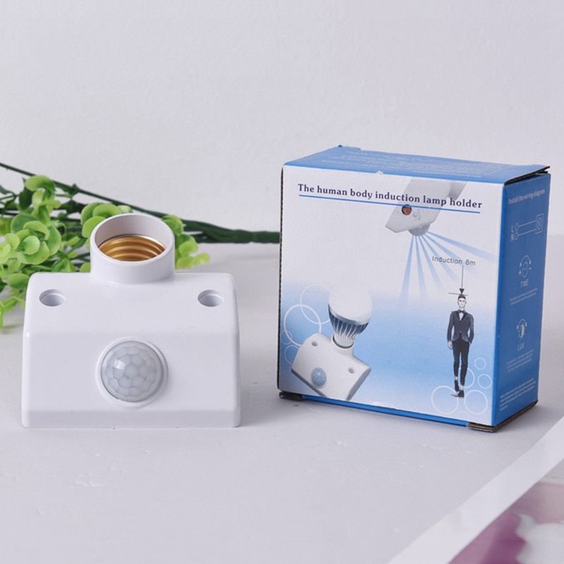 E27 Infrarood Bewegingssensor Lichtschakelaar Automatische Lamphouder Gang Intelligent Light Motion Sensing Switch Smart Home