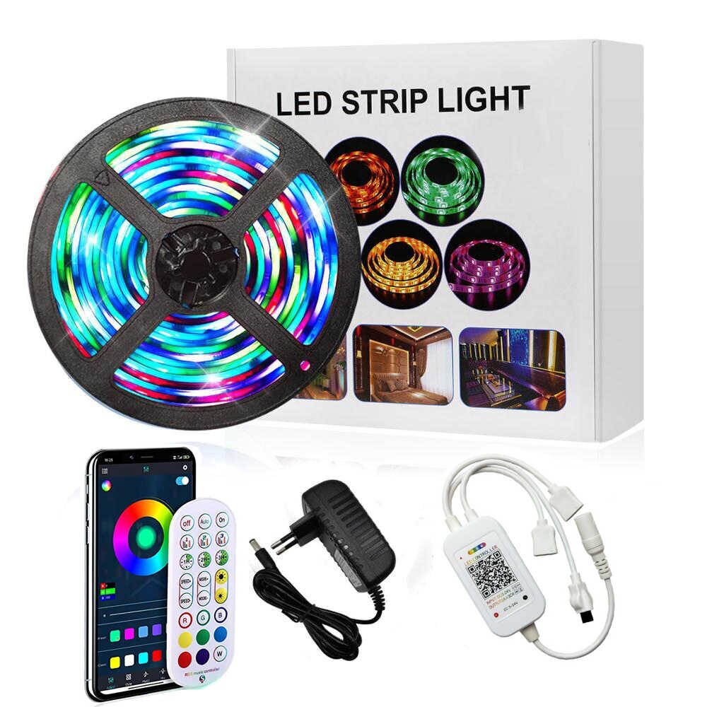 Led Light Strips Bluetooth Wifi Controller Flexibele Rgb 5050 Decoratie Backlight Lamp Nachtlampje Lichtgevende String Voor Slaapkamer