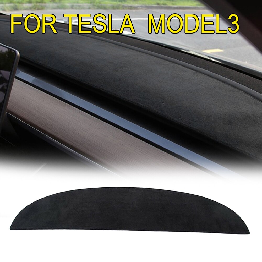 Matta instrumentbräda för tesla modell 3 auto instrumentbräda sammetsskydd svart blockerar damm reducerar buller biltillbehör