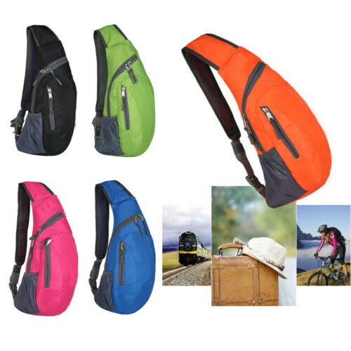 Nova Unisex Sólida Sling Saco Corpo Cruz Ombro Desporto Ao Ar Livre Peito Cintura Packs Caminhadas Viagem de Acampamento