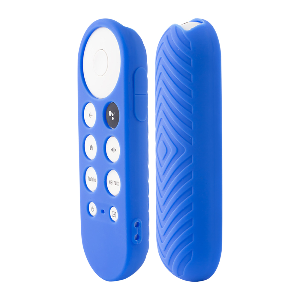 Funda protectora de silicona suave para Google Chromecast SmartTV Control remoto antideslizante duradera cubierta protectora Shockpro: Azul