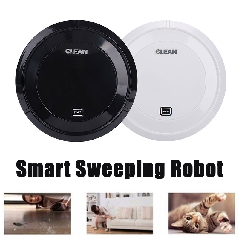 Black Convenient Smart Vacuum Cleaner Sweeping Robot Three Cleaning Modes Lazy People Cleaning Tools Intelligent Sweeper