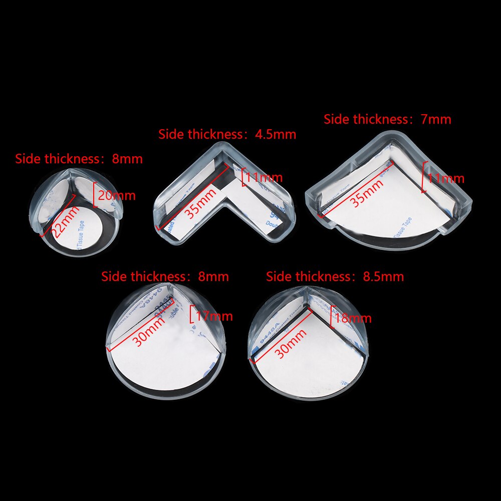 4Pcs Baby Soft Silicon Transparent Safe Corner Protector Table Desk Corner Guard Safety Edge Guards For Kids Security Protection